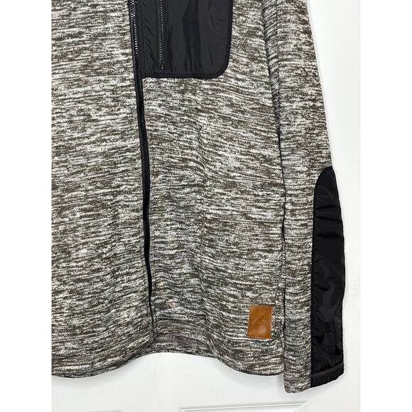 Kavu Heather Gray Full Zip Jacket XL Black on Arms and Pocket - Picture 4 of 9